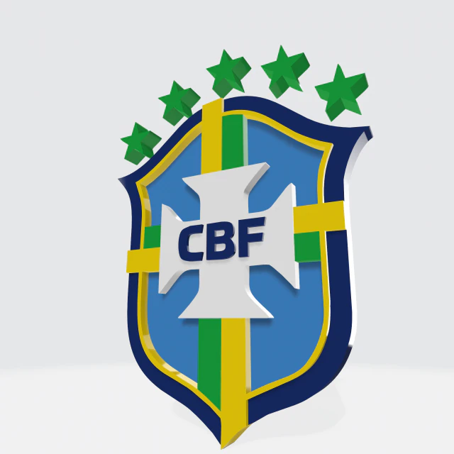 LOGO 3D MODEL TIM SEPAKBOLA NASIONAL BRASIL Model 3D .c4d .max .obj .3ds .fbx .stl .blend 