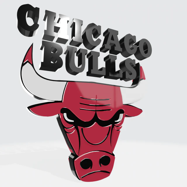 LOGO 3D MODEL TEAM CHICAGO BULLS NBA 3D Model .c4d .max .obj .3ds .fbx .stl .blend 