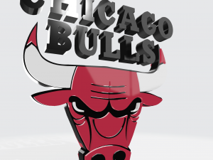 LOGO 3D MODEL TEAM CHICAGO BULLS NBA 3D मॉडल