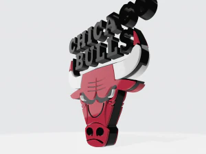 LOGO 3D MODEL TEAM CHICAGO BULLS NBA 3D Model
