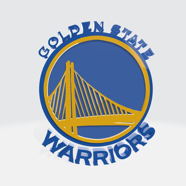 LOGO 3D MODEL TEAM GOLDEN STATE WARRIORS NBA 3Dモデル .c4d .max .obj .3ds .fbx .stl .blend 