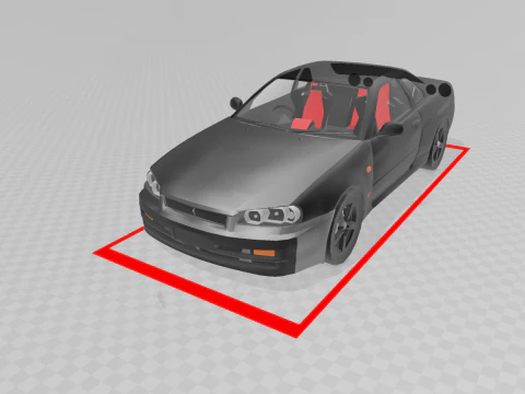 1999 nissan skyline gt25 coupe amateur build 3D Model