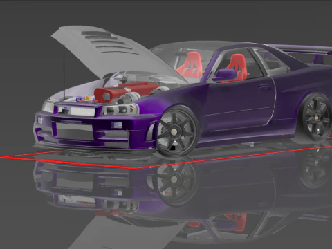 2005 nissan skyline bn-r34 gt-r nismo z-tune 3D Model