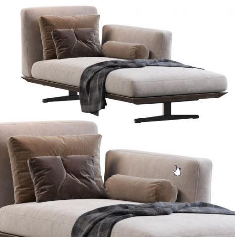 Sofa Modelo 3D .c4d .max .obj .3ds .fbx .stl .blend 