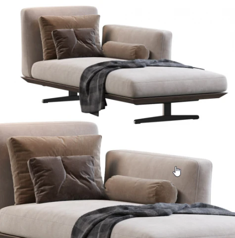 Sofa 3D Model .c4d .max .obj .3ds .fbx .stl .blend 