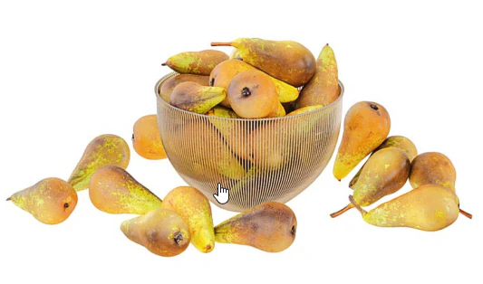 Pears in decorative metal vase 3D Model .c4d .max .obj .3ds .fbx .stl .blend 