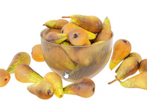 Pears in decorative metal vase 3D Model