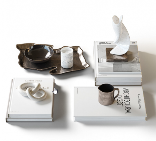Decorative set 3D 모델 .c4d .max .obj .3ds .fbx .stl .blend 