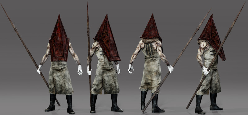 Pyramid Head Silent Hill 2 printable statue Modello di stampa 3D .c4d .max .obj .3ds .fbx .stl .blend