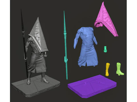 Pyramid Head Silent Hill 2 printable statue 3D Print Model