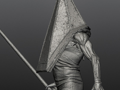 Pyramid Head Silent Hill 2 printable statue Modello di stampa 3D