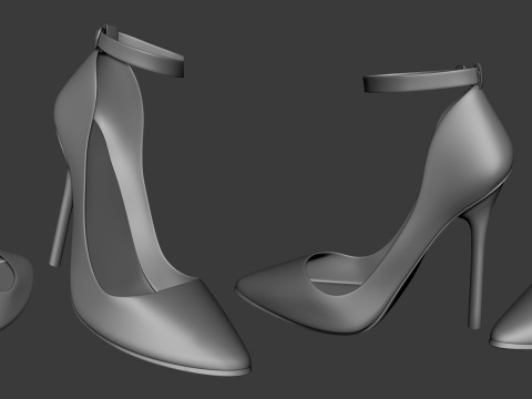 5 Shoe basemesh models Modelo 3D