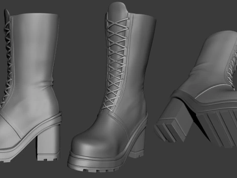 5 modeli siateczkowych but&oacute;w Model 3D