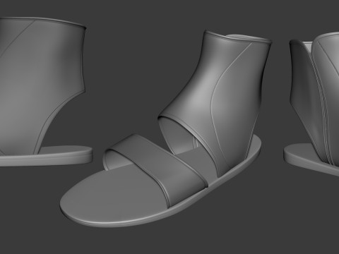 5 Shoe basemesh models Modelo 3D