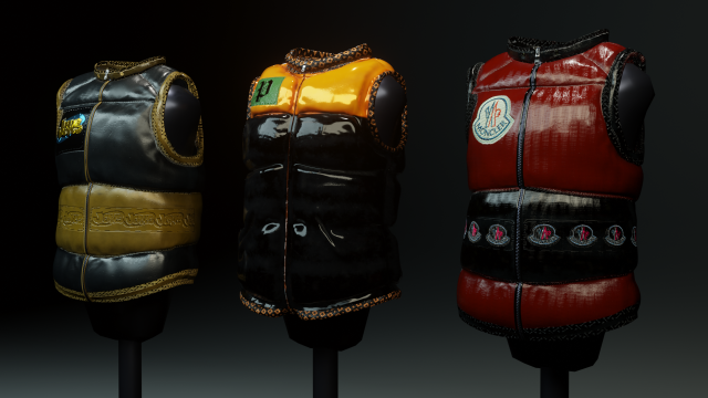 Puffer Cloth 3D Model .c4d .max .obj .3ds .fbx .stl .blend