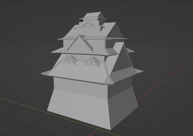 CastleofOsakamadebylily 3D Model .c4d .max .obj .3ds .fbx .stl .blend 