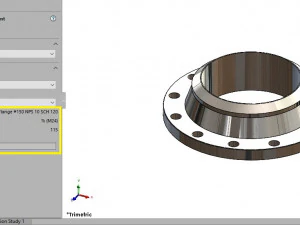 ASME B16-5 WELDING NECK FLANGE CLASS 600 3D Model