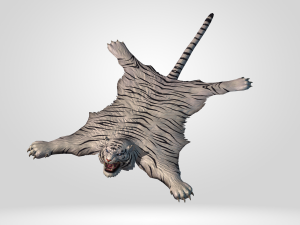 TigerSkin low poly model Modelo 3D