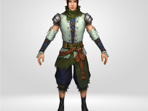 Warrior Hunter low poly 3D Модель