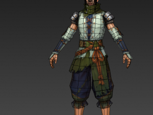 Warrior Hunter low poly 3D Модель