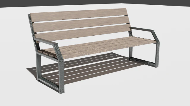 Bench 3D Model .c4d .max .obj .3ds .fbx .stl .blend 