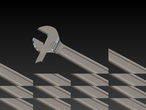 Adjustable Wrench 3D 模型