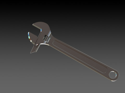 Adjustable Wrench Model 3D