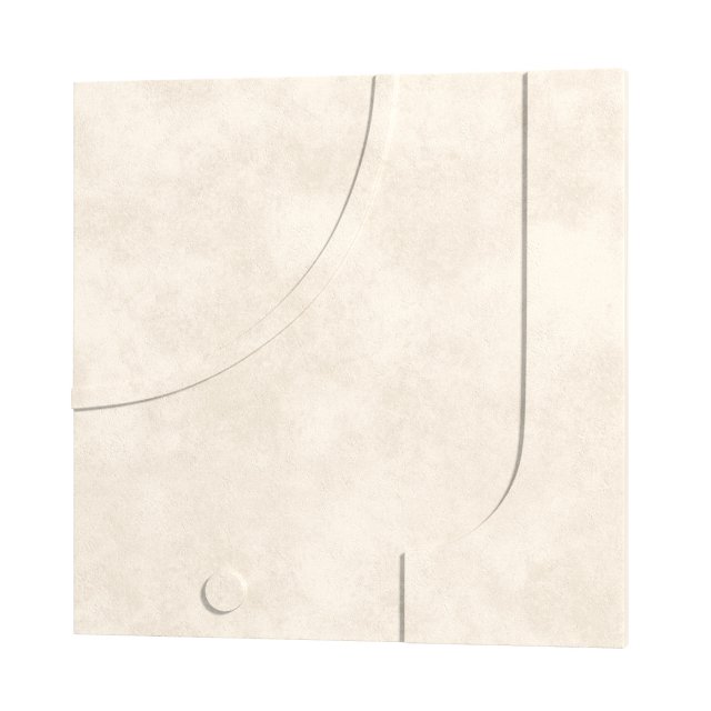 Hand-Carved White Tile Wall Decor Model 3D .c4d .max .obj .3ds .fbx .stl .blend 
