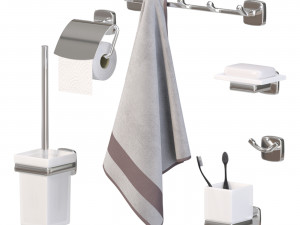 Bathroom accessories 01 Modelo 3D