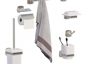 Bathroom accessories 01 3D Model
