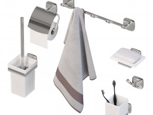 Bathroom accessories 01 3D Model
