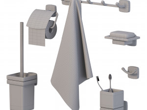Bathroom accessories 01 3D Model