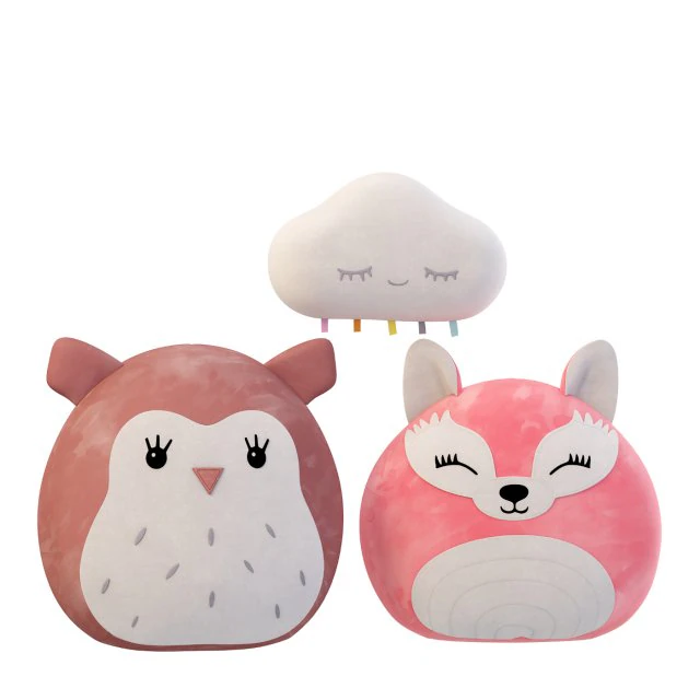 Soft Toys Set 01 3D Model .c4d .max .obj .3ds .fbx .stl .blend