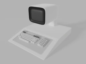 Computer vecchio-retr&ograve; Modello 3D