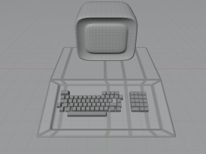 Old-Retro Computer Model 3D