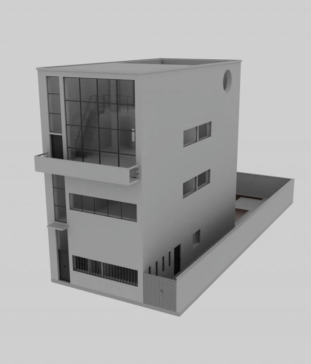Maison Guiette 3D Model .c4d .max .obj .3ds .fbx .stl .blend 