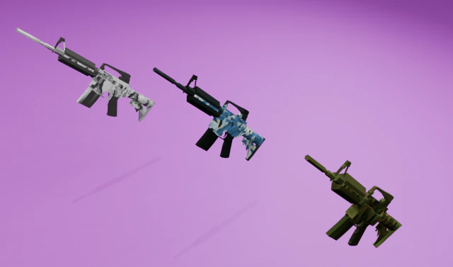 3 M4A1 3D Model .c4d .max .obj .3ds .fbx .stl .blend 