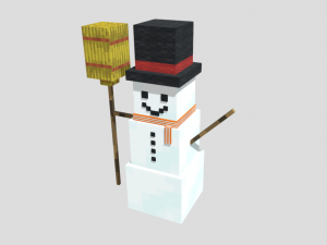 Minecraft Snowman 3D Модель