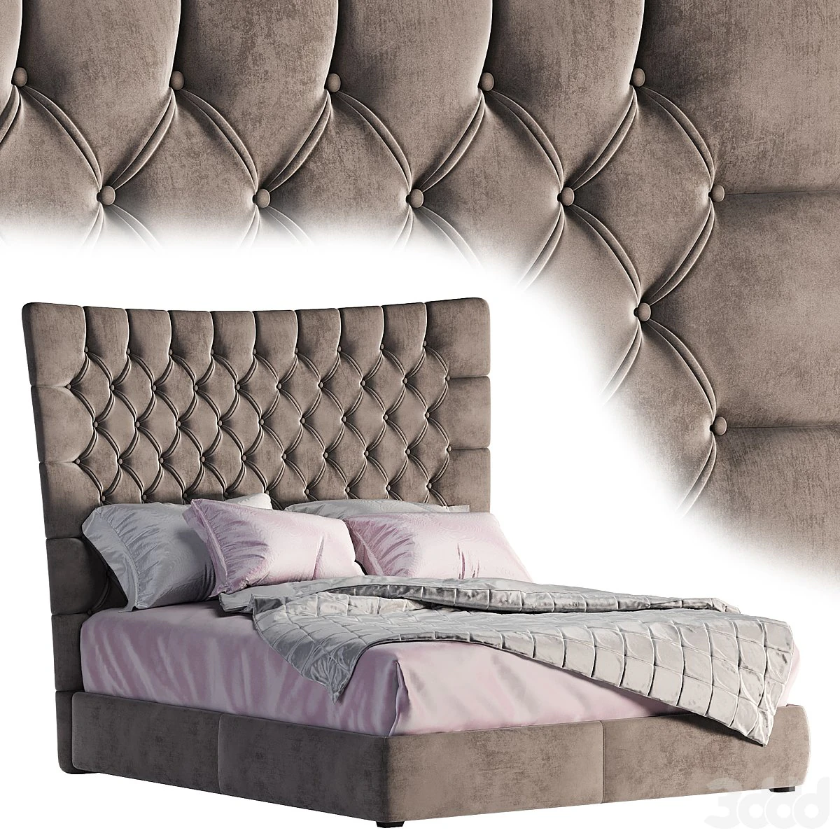 Dorelan Brighton bed 3D Model .c4d .max .obj .3ds .fbx .stl .blend 