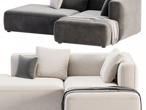 BASECAMP SMALL OPEN END right Modular Sofa by makenordic Model 3D