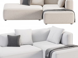 BASECAMP SMALL OPEN END right Modular Sofa by makenordic Model 3D