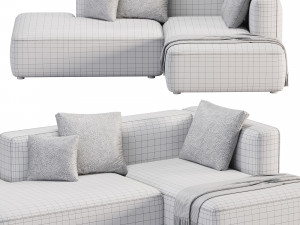 BASECAMP SMALL OPEN END right Modular Sofa by makenordic Model 3D