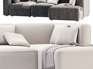 BASECAMP CHAISELOUNGE right Modular Sofa by makenordic 3D Model