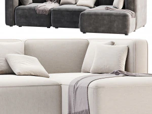 BASECAMP CHAISELOUNGE right Modular Sofa by makenordic 3D Model