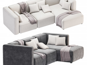 BASECAMP CHAISELOUNGE right Modular Sofa by makenordic 3D Model