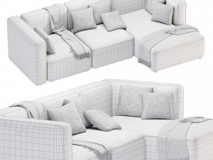 BASECAMP CHAISELOUNGE right Modular Sofa by makenordic 3D Model