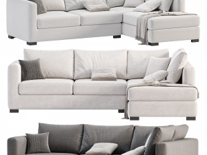 Blake Large Open End Corner Sofa by loomloft sofas 3D Model
