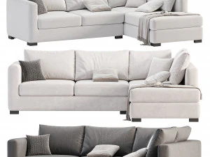 Sof&aacute; grande de canto Blake Open End da loomloft sof&aacute;s Modelo 3D