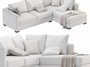 Blake Large Open End Corner Sofa by loomloft sofas Model 3D