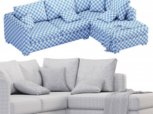 Blake Large Open End Corner Sofa by loomloft sofas Model 3D
